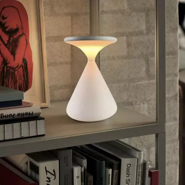 Cordless Hourglass Table Lamp – Elegant, Rechargeable Lighting