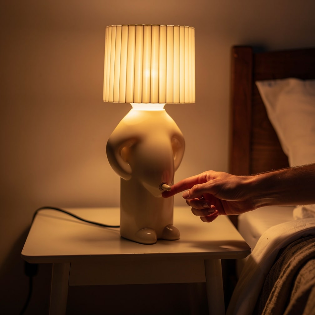 Tischlampe | Sanftes Licht | Platzsparendes Design | LumoGlow