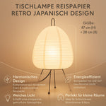 Elegante Tischleuchte im japanischen Stil aus hochwertigem Papier