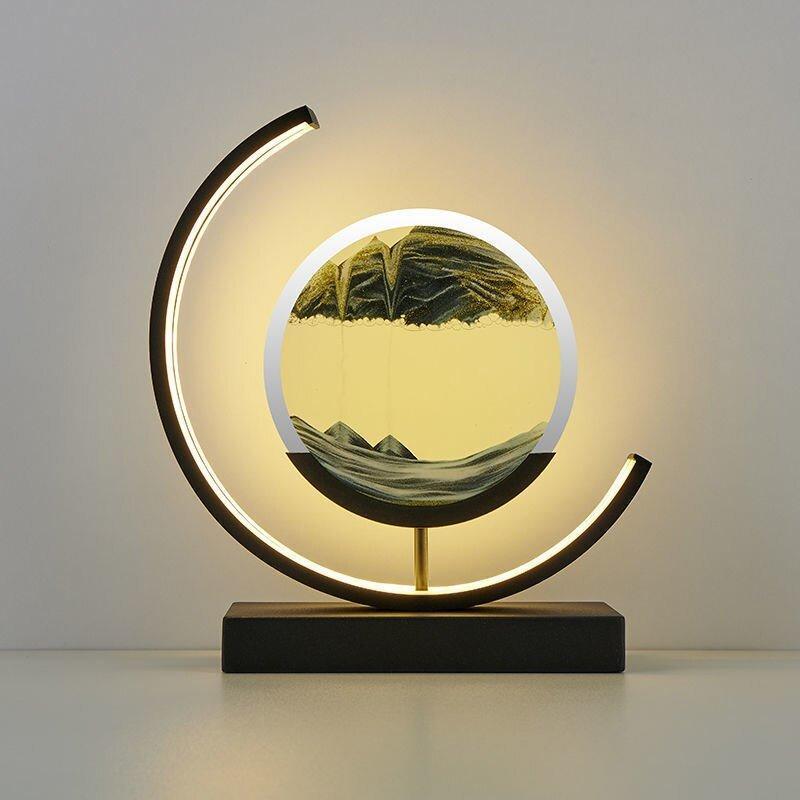 Elegant Table Lamp with Soothing Sand Effect and LED Lighting