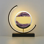 Elegant Table Lamp with Soothing Sand Effect and LED Lighting