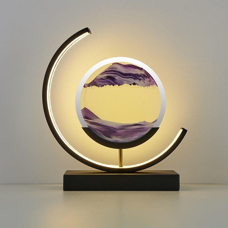 Elegant Table Lamp with Soothing Sand Effect and LED Lighting