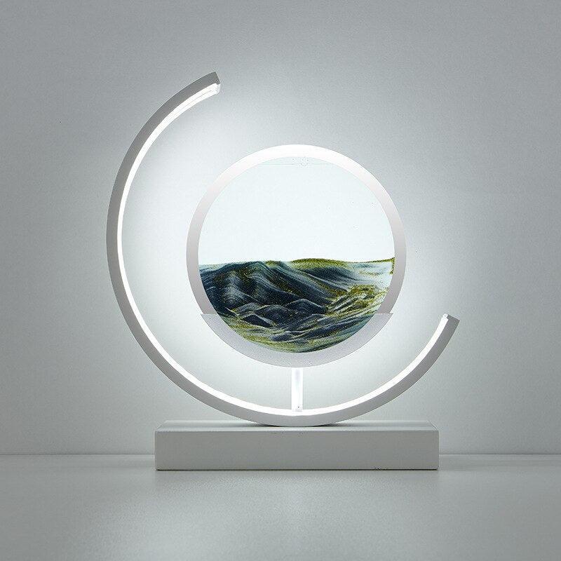 Elegant Table Lamp with Soothing Sand Effect and LED Lighting