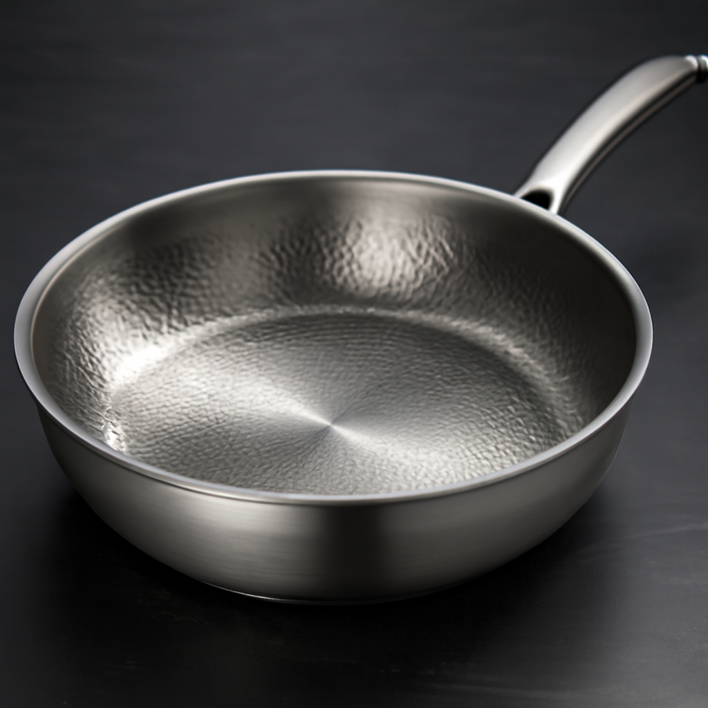 Nature-friendly frying pan without coating for every hob