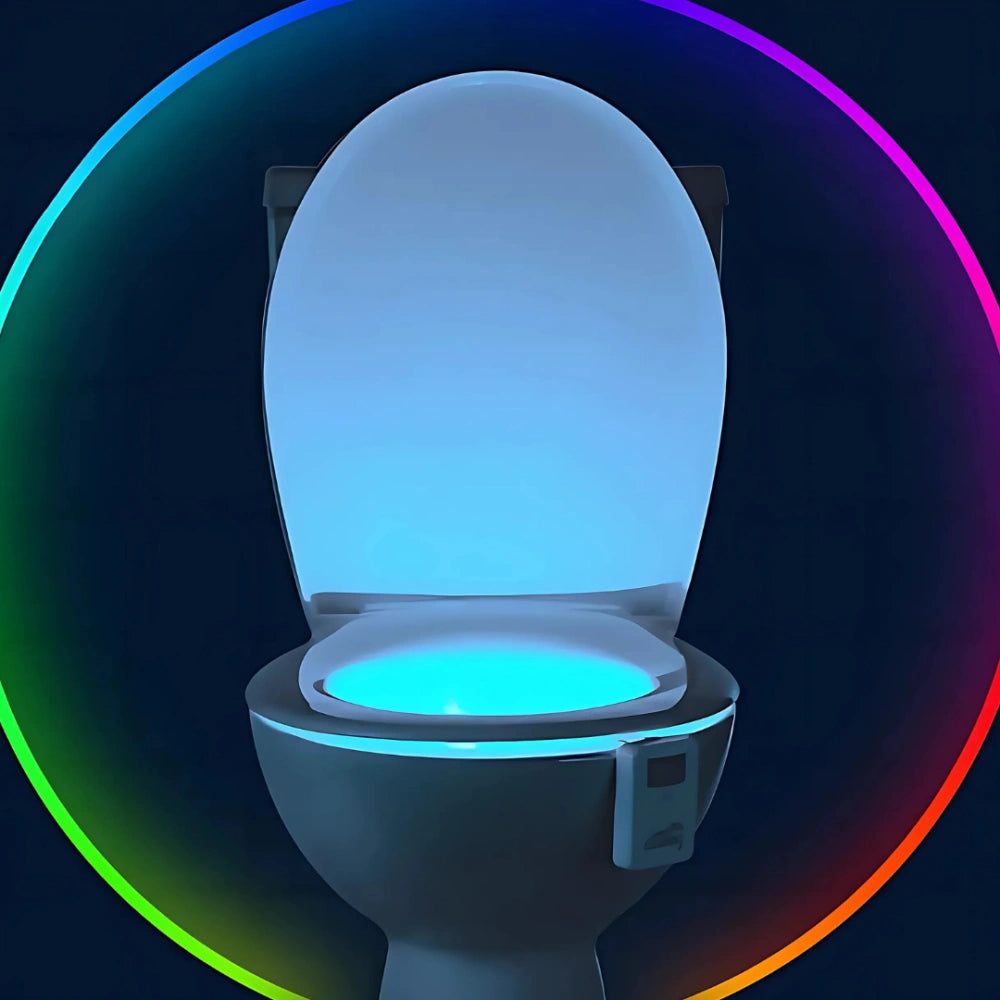 Bewegungsgesteuertes Nachtlicht für die Toilette – 8 Farben LED