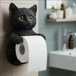 Creative Toilet Paper Holder with Cat Motif – Stylish & Practical