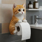 Creative Toilet Paper Holder with Cat Motif – Stylish & Practical