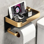 Practical toilet paper holder with shelf for your bathroom