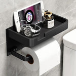 Practical toilet paper holder with shelf for your bathroom