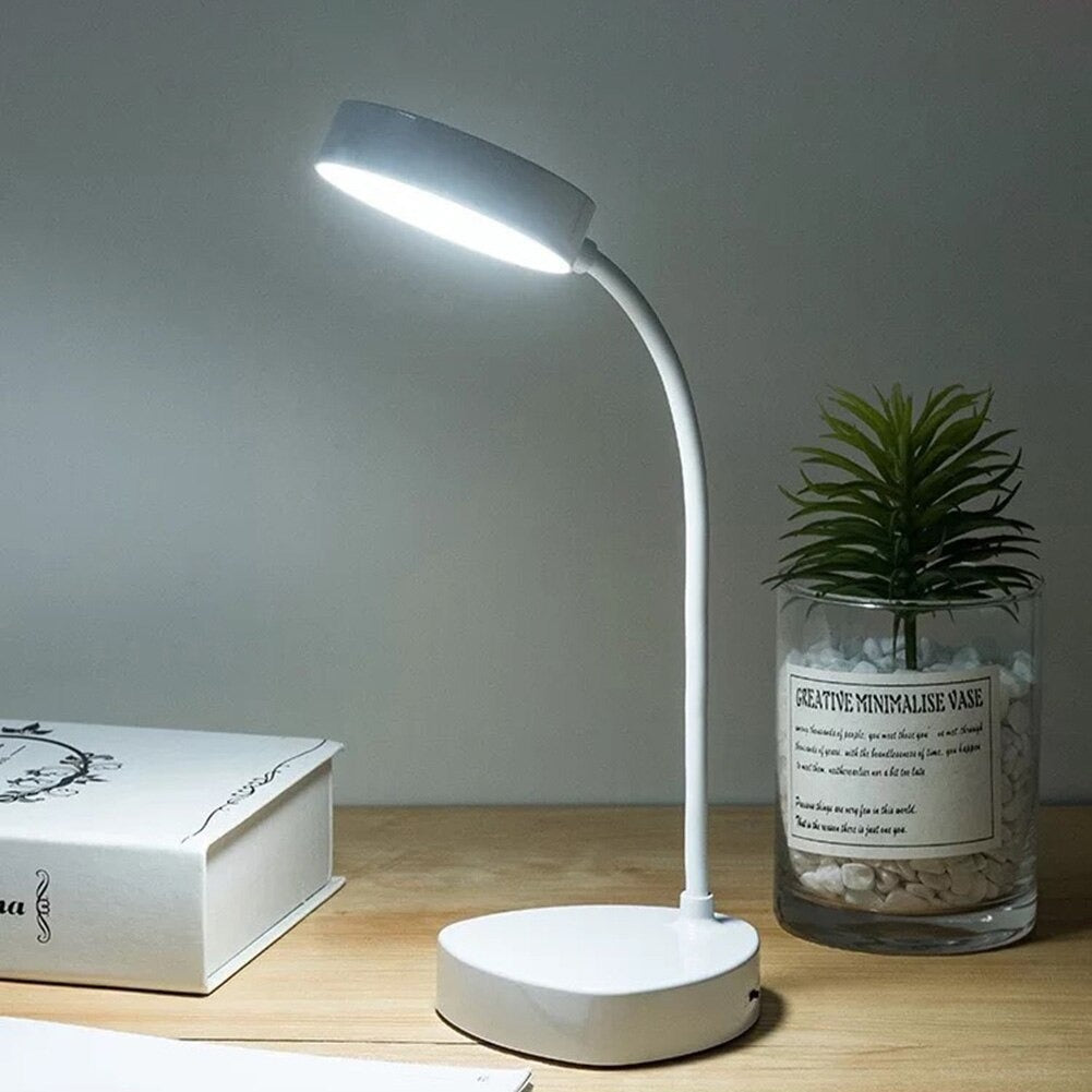 Berührungssteuerbare Leselampe mit Flexibler Halterung und USB-Ladefunktion – Perfekte Nachttischlampe in Mattweiß