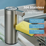Hygienic Soap Dispenser with Sensor - Stainless Steel Design