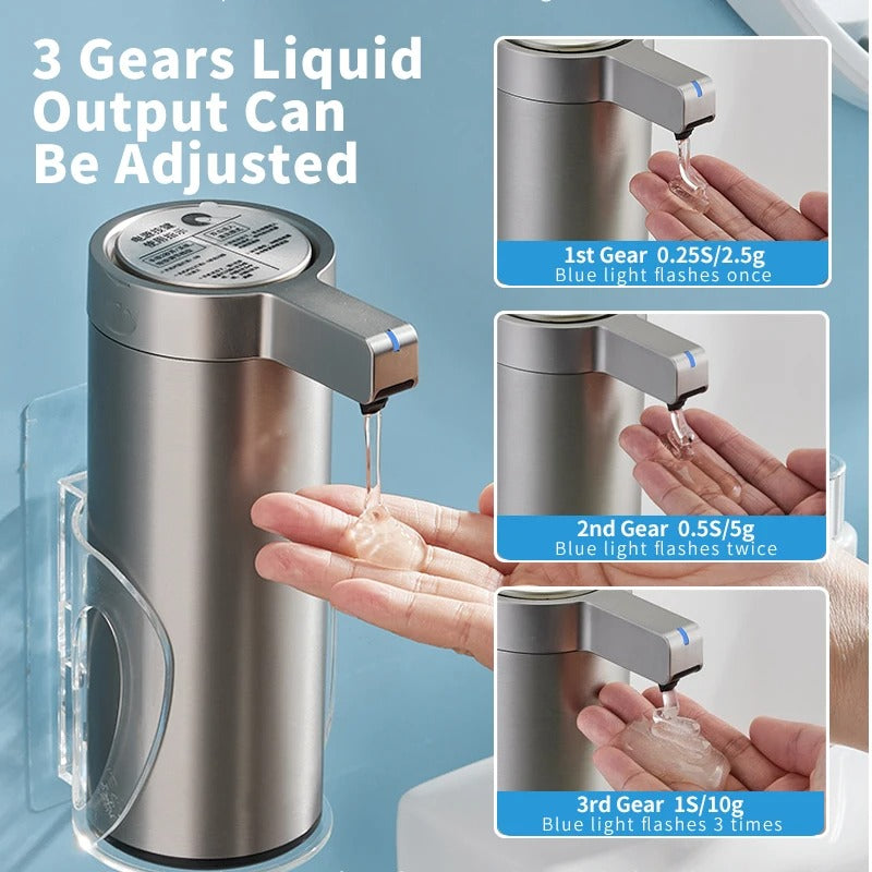Hygienic Soap Dispenser with Sensor - Stainless Steel Design