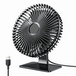 Oscillating USB Fan – Quiet, Compact with 4 Speeds for Desks and Nightstands
