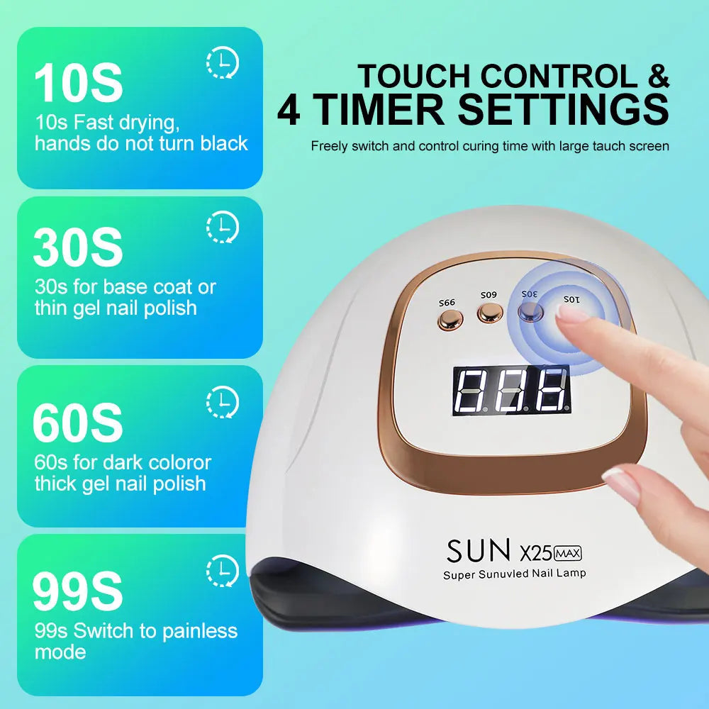 UV/LED Nail Lamp | Fast, Even Curing | Timer Sensor