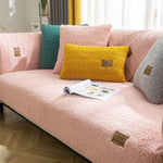 Luxurious Sofa Cover Set with Non-Slip Backing and Pillowcases