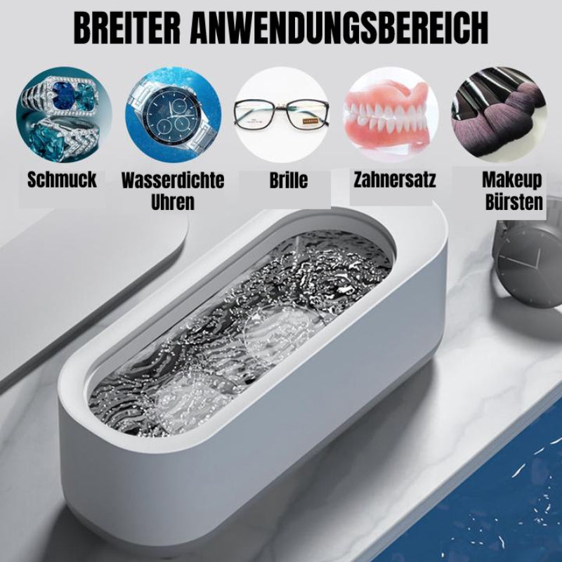 Ultrasonic Cleaner | 360° Thorough Cleaning for Jewelry & Glasses | Portable | GlanzPro