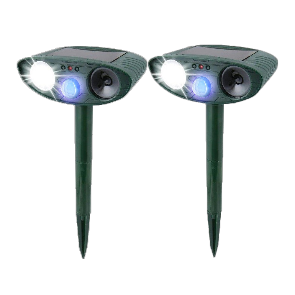 Solar-powered Ultrasound Rabbit Repellent with Flashing Light – Effective Protection for Your Garden