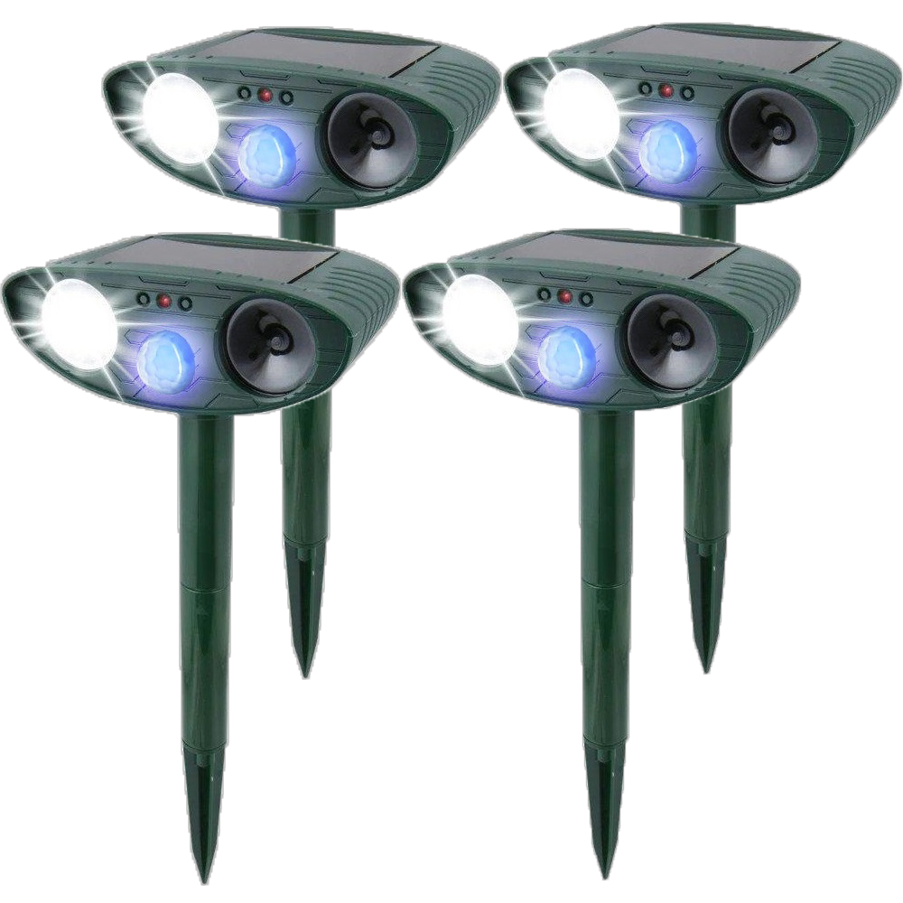 Solar-powered Ultrasound Rabbit Repellent with Flashing Light – Effective Protection for Your Garden