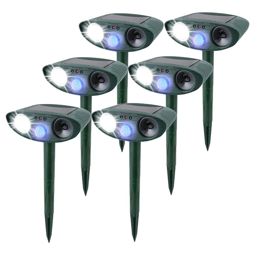 Solar-powered Ultrasound Rabbit Repellent with Flashing Light – Effective Protection for Your Garden