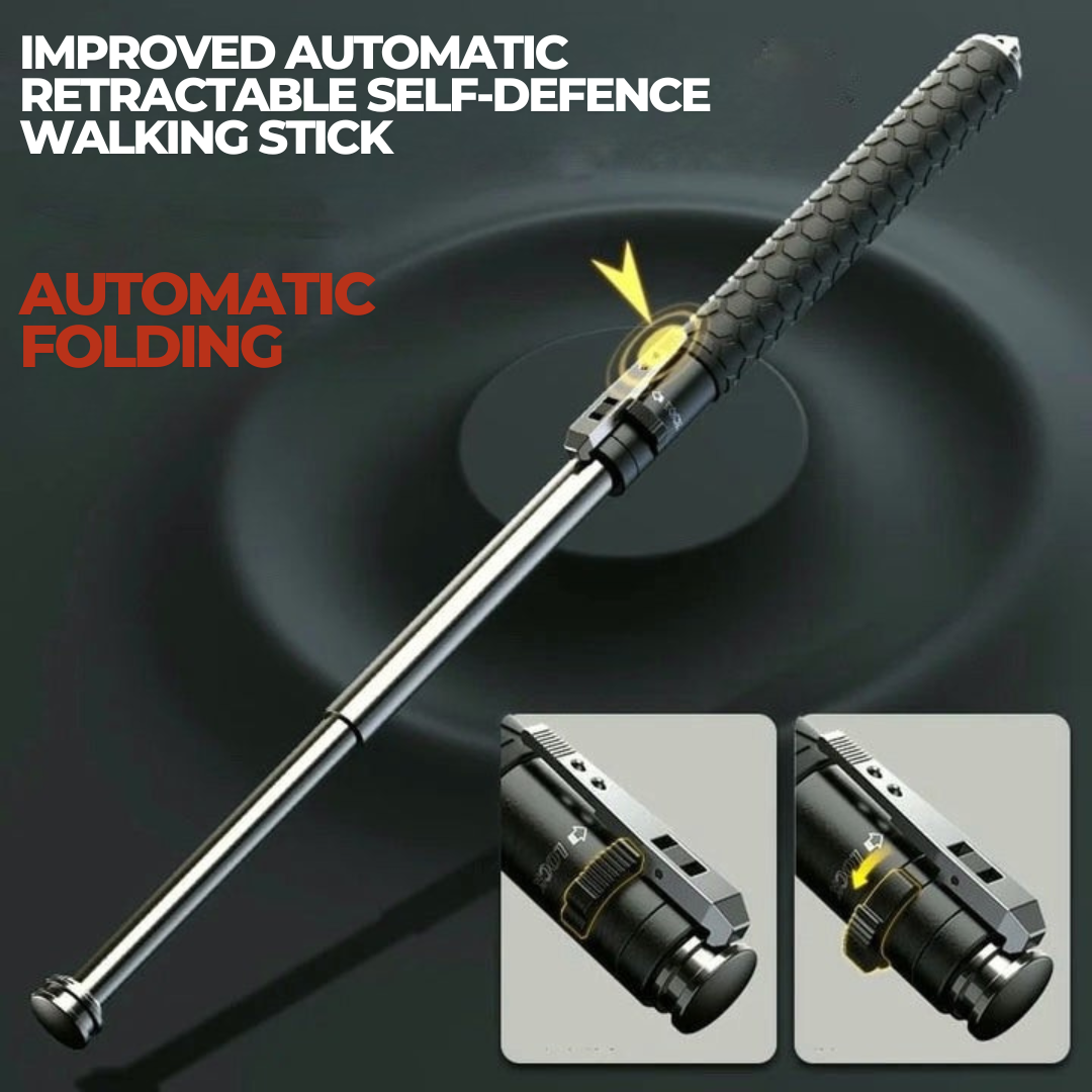 Security Stick 2.0 | Lightweight, Non-Slip Grip & Compact for Outdoor and City