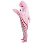 Bequeme Haifisch-Decke mit Kapuze aus weichem Fleece