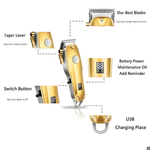 Precision Hair Clippers for Men with 7-Piece Kit