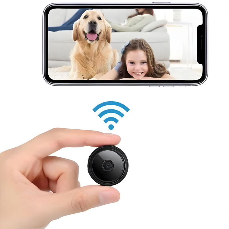 Compact Wireless Security Camera with Audio and Video Transmission