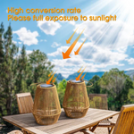 Handgefertigte Solarlampe für den Garten – Wetterfeste Rattan LED-Leuchte