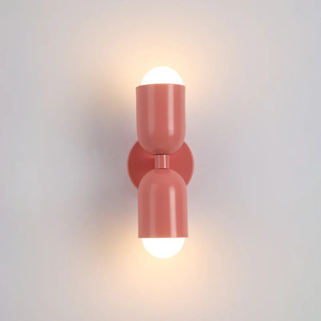 Zweifache Zylindervorhanglampe – Warmweißes Licht nach oben und unten