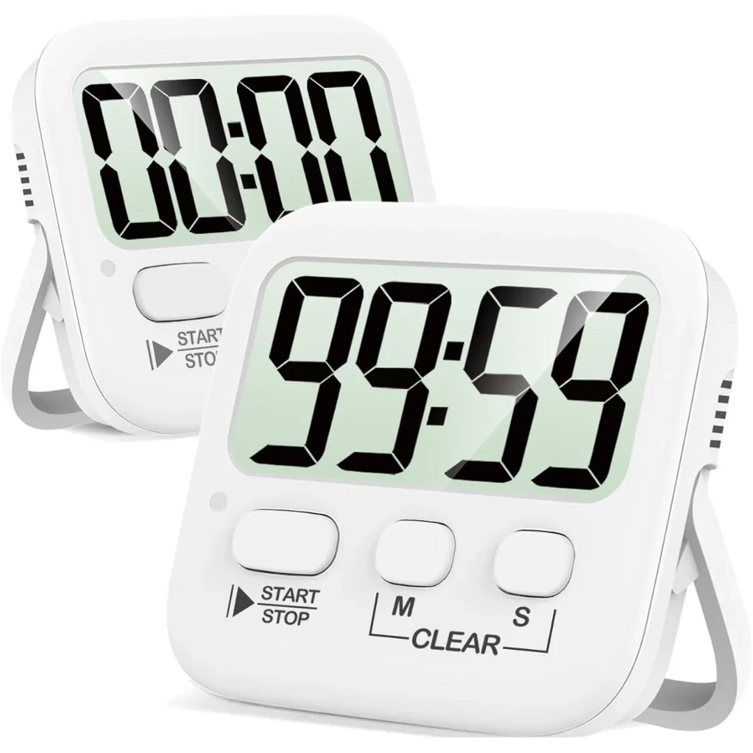 Practical Kitchen Timer with Large Display – Set of 2