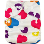Cloth diaper for babies with snaps and removable insert