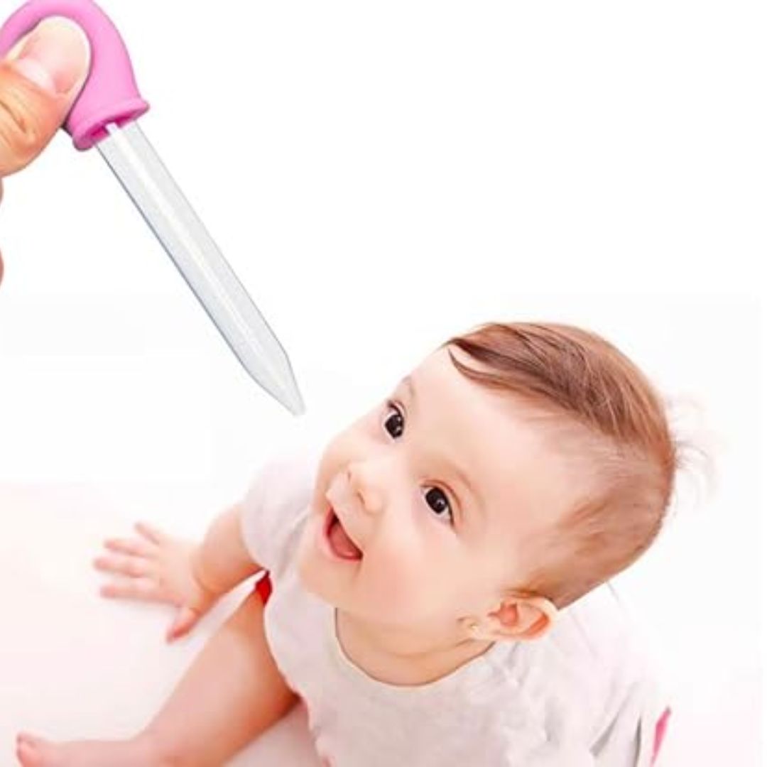 Baby care set with nail clippers, fever thermometer, brush, and comb