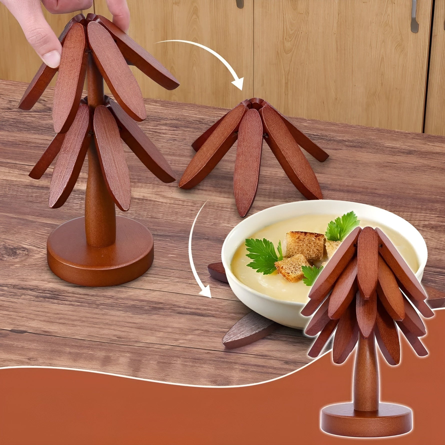 Christmas Tree Coasters foldable – Decorative and practical | Ideal for drinks and holidays