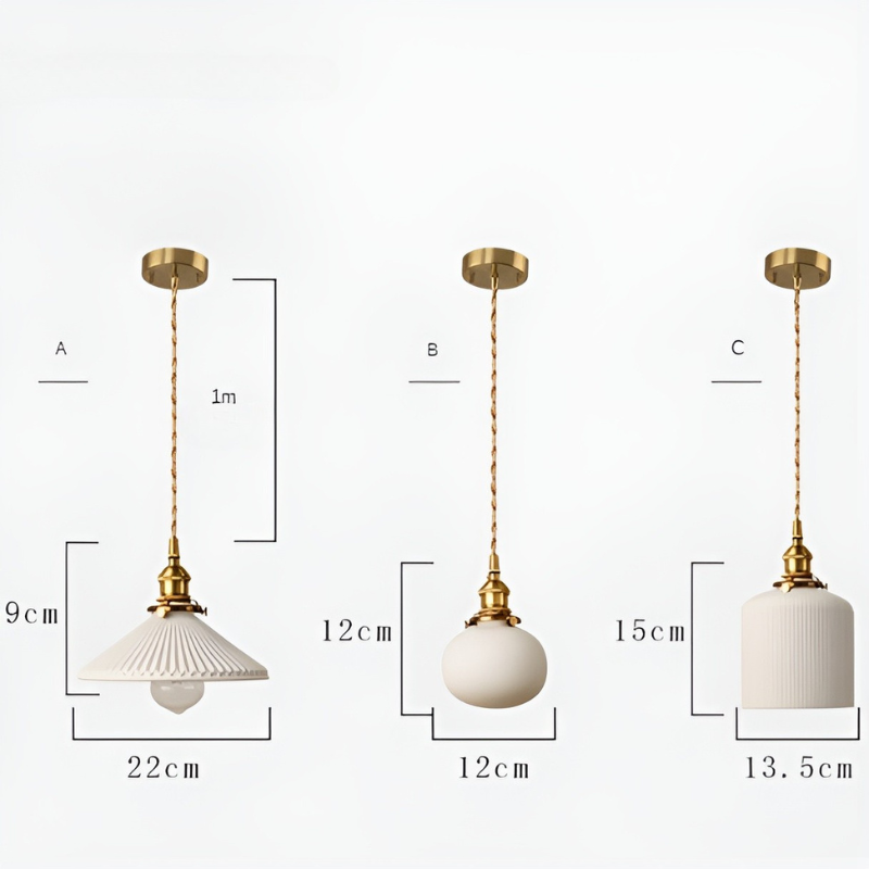 Vintage Eleganz: Stimmungsvolle Pendelleuchte aus Keramik