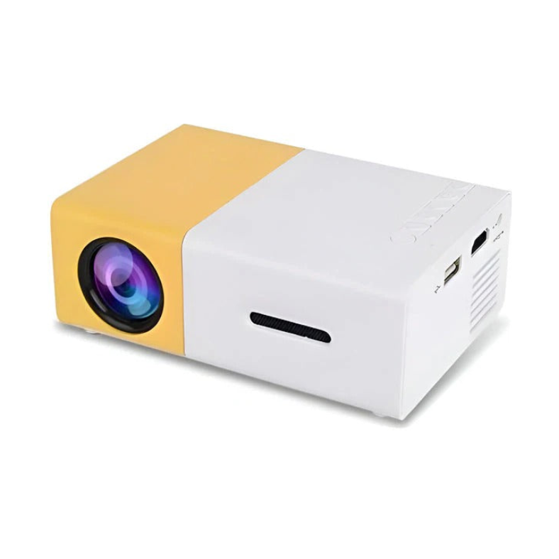 Compact projector for media playback with versatile connectivity