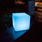 Modern LED cube lighting for garden and balcony with remote control