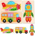 Vehicle Puzzles - Educational Toy Set