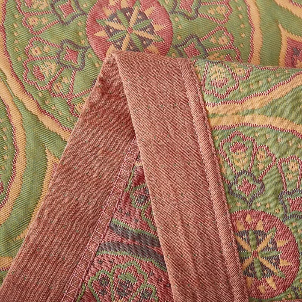Lightweight reversible cotton summer blanket