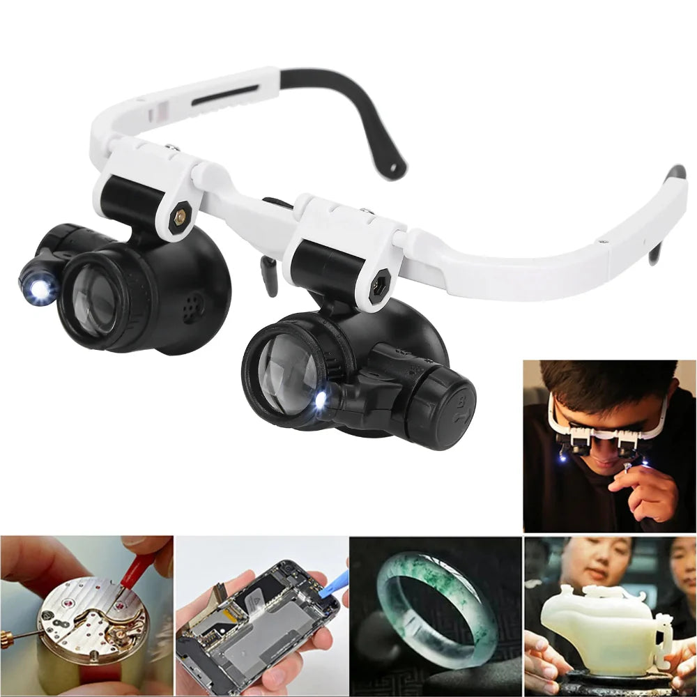 Precision Magnifier with LED Lighting for Detailed Work