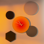 Stilvolle Wanduhr ohne Ticken – Sonnenuntergangsdesign