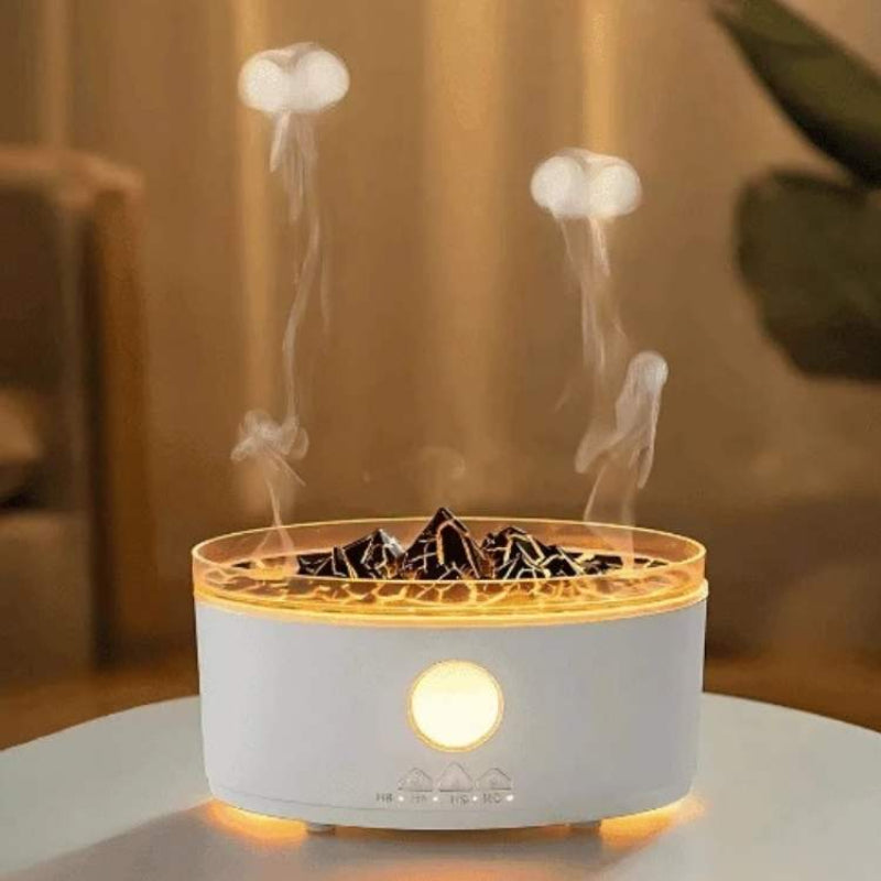 Aromadiffusor mit LED-Flammeneffekt und Luftreinigung, 300 ml