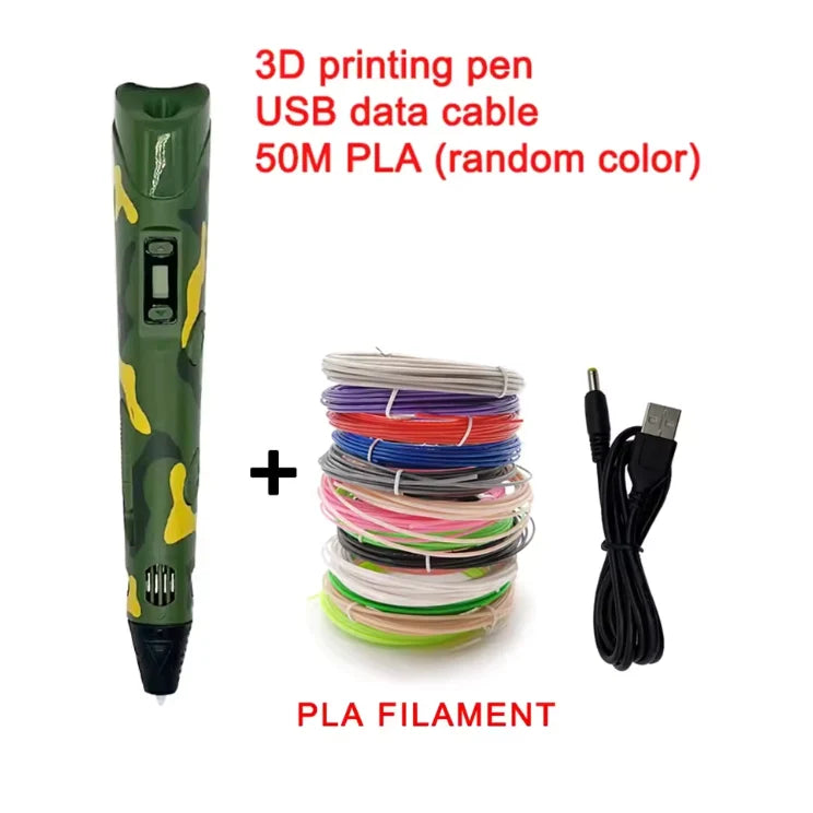 3D Drawing Pen LCD & Adjustable Temperature Multiple Colors