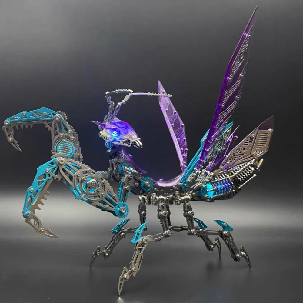 3D Mantis Kit Stainless Steel Movable Joints & Magnetic LED