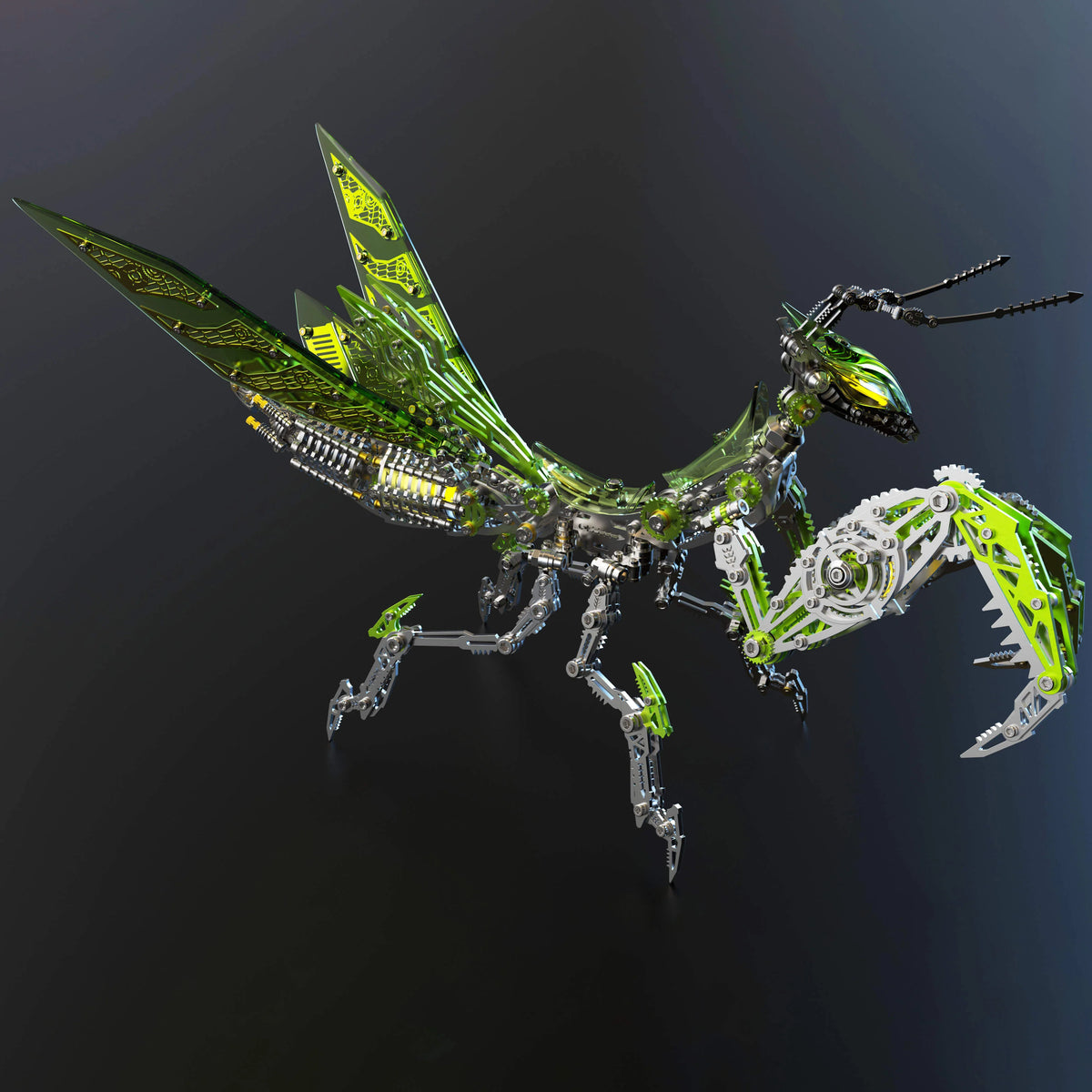 3D Mantis Kit Stainless Steel Movable Joints & Magnetic LED