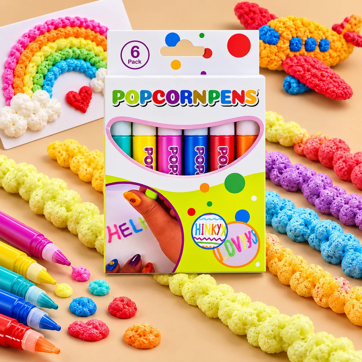 3D Paint Pens Heat-Activated Set of 6