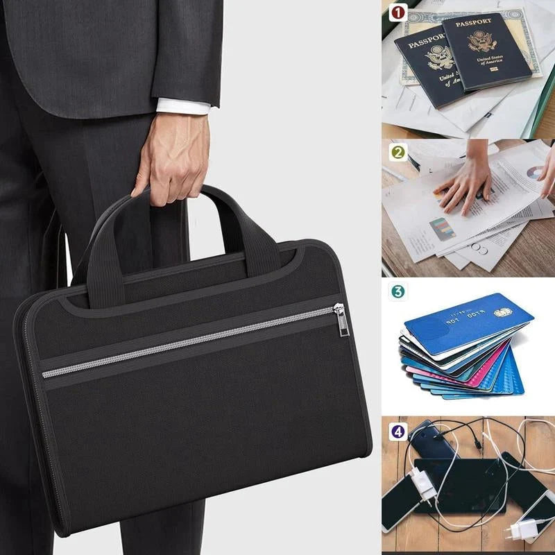 A4 Document Organizer Fireproof & Waterproof 12 Pockets