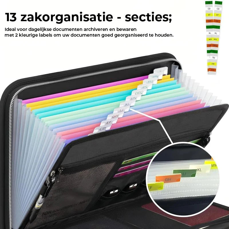 A4 Document Organizer Fireproof & Waterproof 12 Pockets