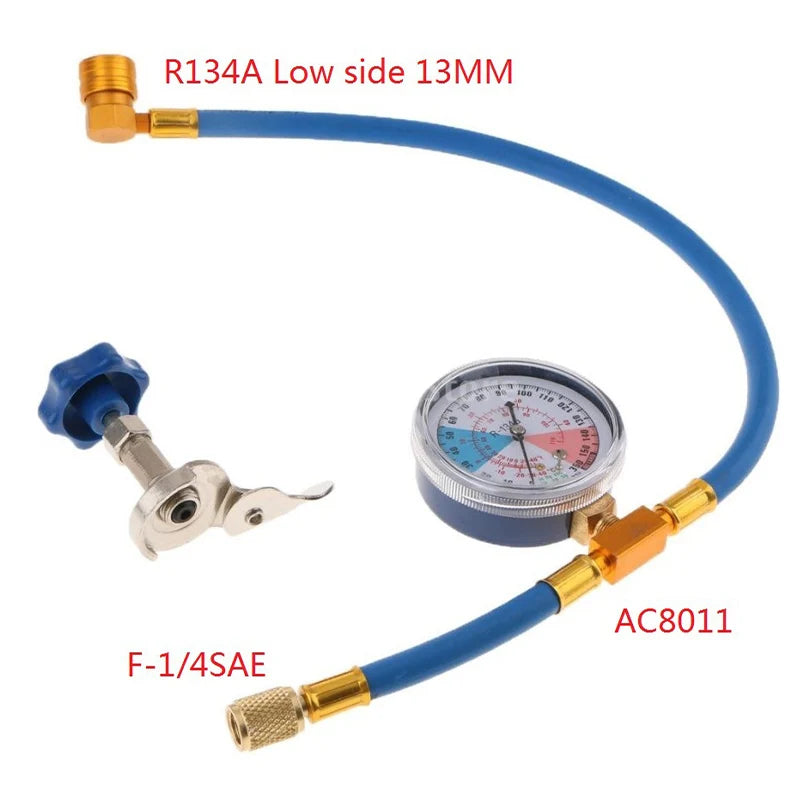 AC Refill Hose R134A R12 R22 0-350 PSI Gauge