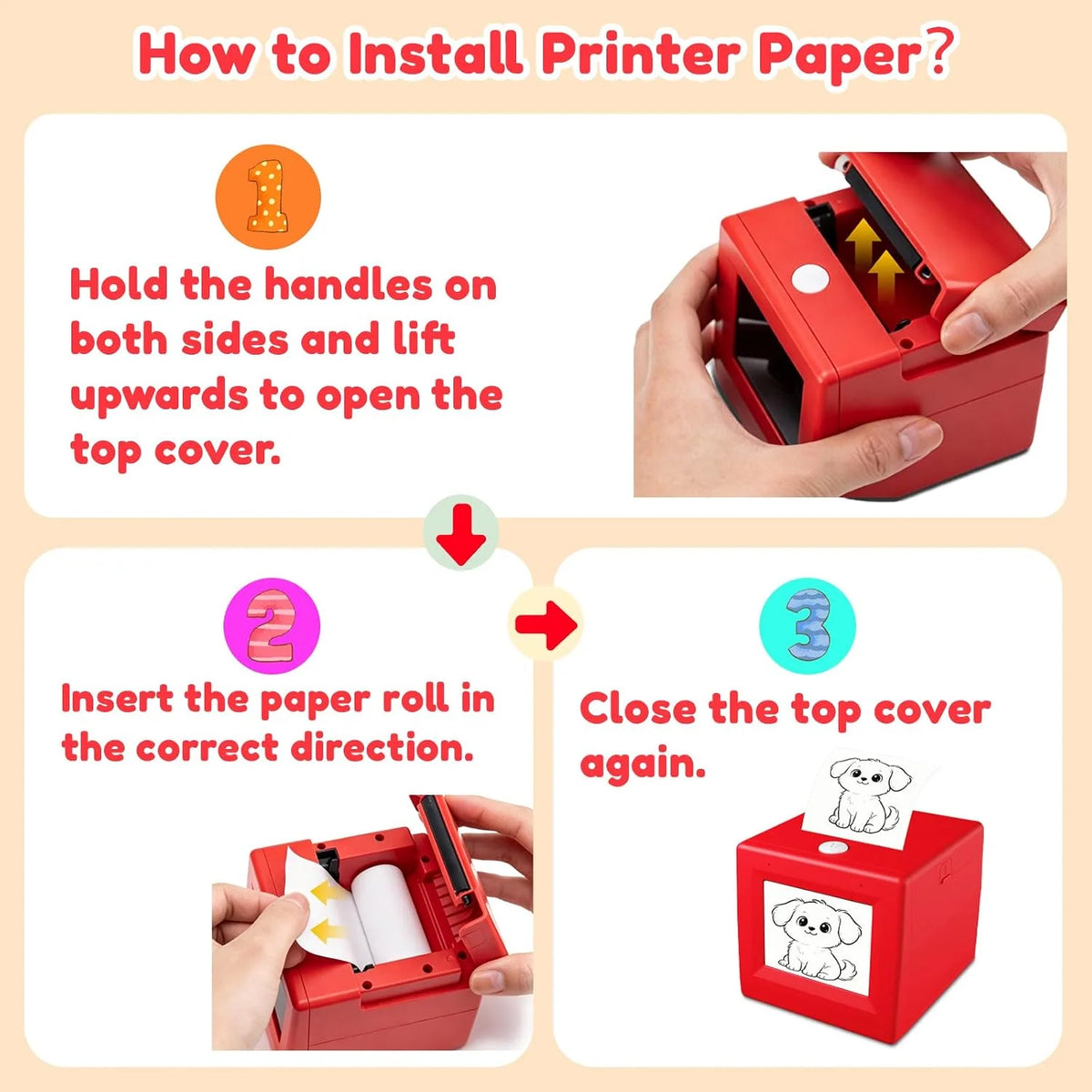 AI Drawing Printer Voice-Activated Inkless Thermal Sticker Printing