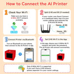 AI Drawing Printer Voice-Activated Inkless Thermal Sticker Printing